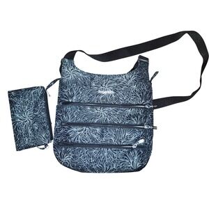 Baggallini Crossbody Bag Floral Print Lightweight Travel Purse + Wristlet NWOT‎